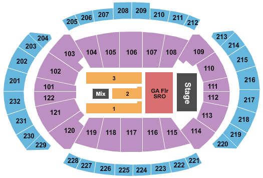 T-Mobile Center Miranda Lambert Seating Chart