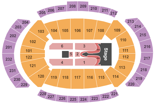 T-Mobile Center Queen & Adam Lambert Seating Chart