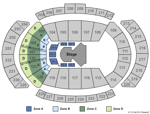 T-Mobile Center Quidam Zone Seating Chart