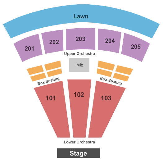 seating chart for Ting Pavilion End Stage - eventticketscenter.com
