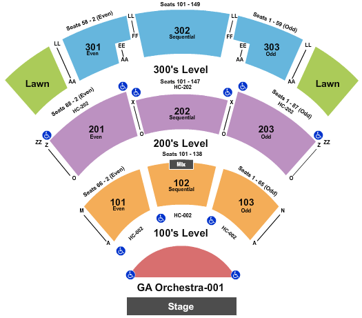 St. Augustine Amphitheatre Endstage 3 Seating Chart