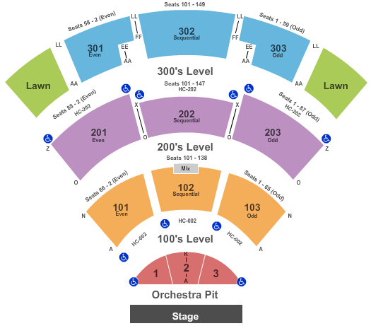 St. Augustine Amphitheatre End Stage Seating Chart