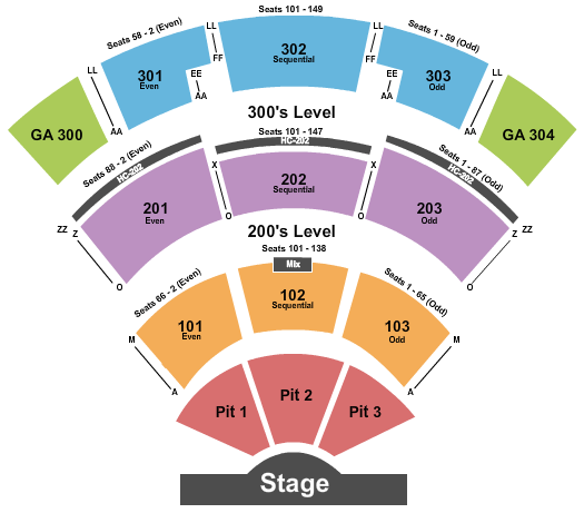 St. Augustine Amphitheatre Endstage 4 Seating Chart