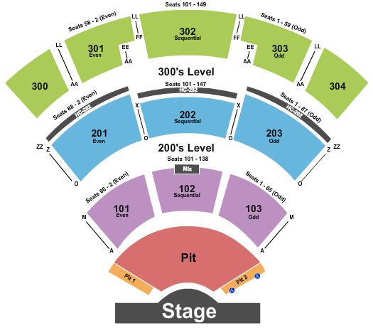 seating chart for St. Augustine Amphitheatre - Endstage GA Pit 2 - eventticketscenter.com
