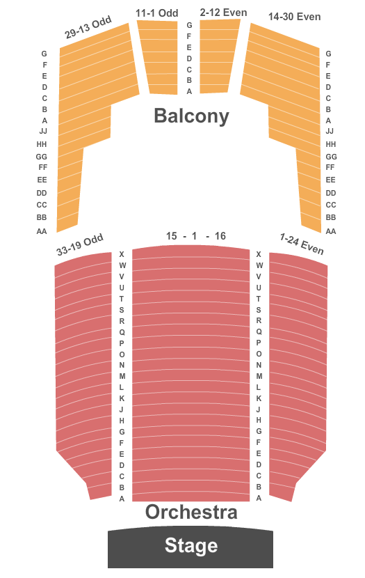 St. Denis Theatre - Hall 2 Endstage Seating Chart
