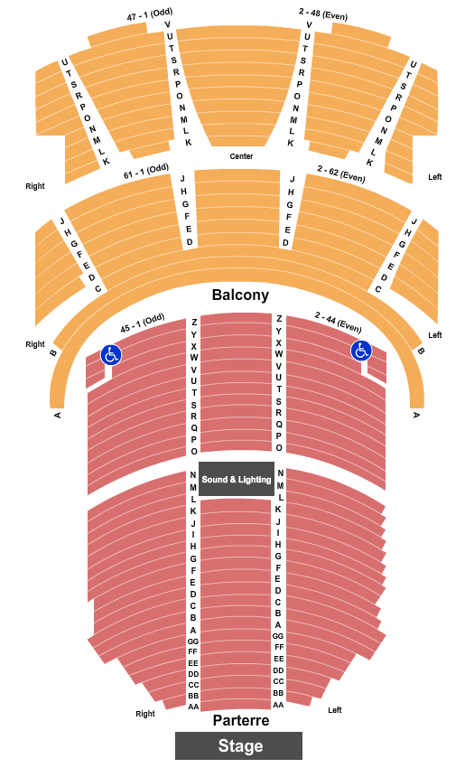 St. Denis Theatre - Hall 1 Seating Chart