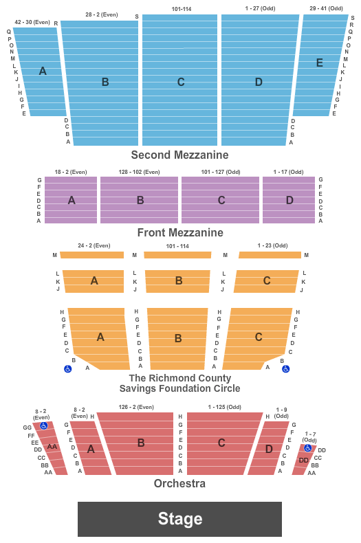 Seating Chart Wellmont Theatre Montclair