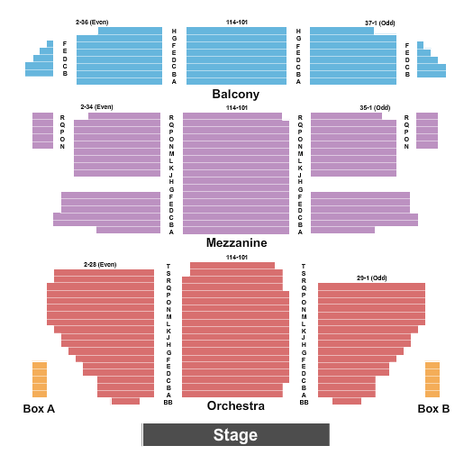 St. James Theatre End Stage Seating Chart