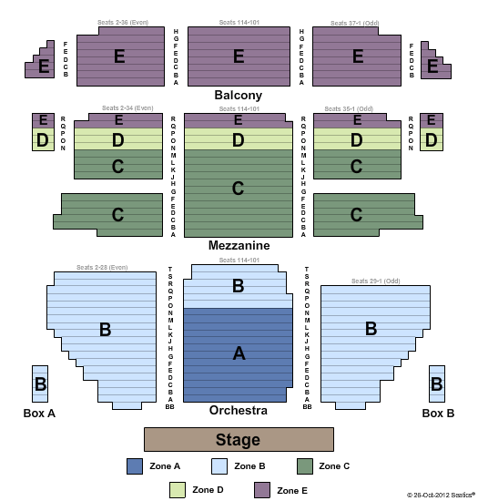 St. James Theatre Manilow Zone Seating Chart