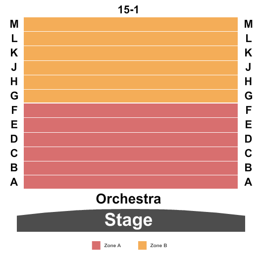 St. Luke's Theatre Endstage Int Zone Seating Chart