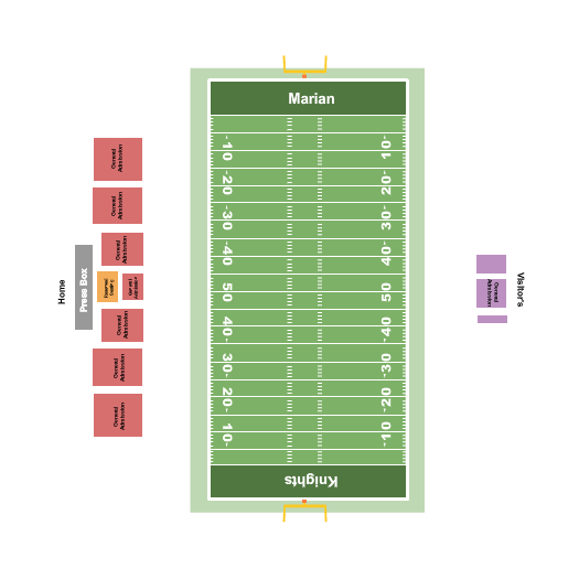 St. Vincent Field Football Seating Chart