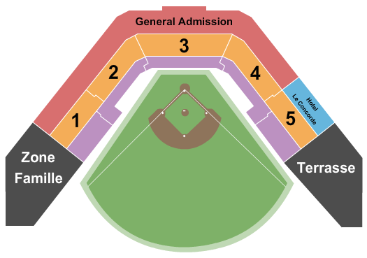 Stade CANAC Baseball Seating Chart