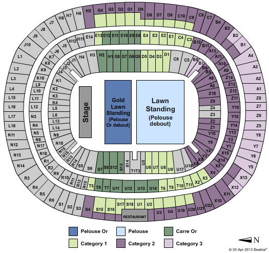 Stade De France Endstage GA Floor Seating Chart