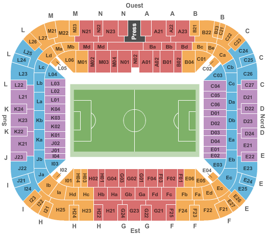Stade Pierre-Mauroy Soccer Seating Chart