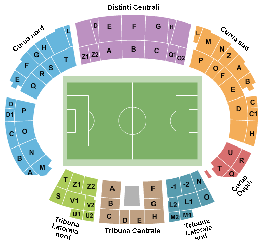 Stadio Friuli Soccer Seating Chart