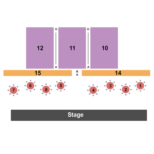 Stafford Civic Center Endstage - Reserved & Tables Seating Chart