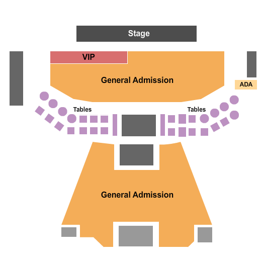 Stage AE GA/VIP/Tables Seating Chart