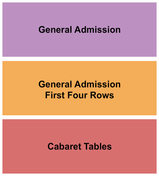 Stage Door Theater at Blumenthal Performing Arts Center GA/GA First 4/Cabaret Seating Chart