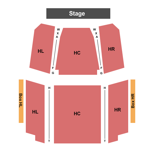 Stage at Hilberry Gateway End Stage Seating Chart