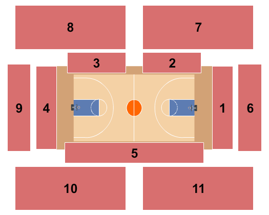 Stageworks of Louisiana Basketball Seating Chart