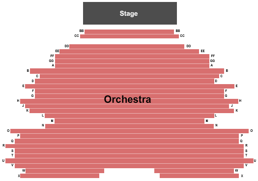 Main Stage at Staller Center For The Arts Seating Chart