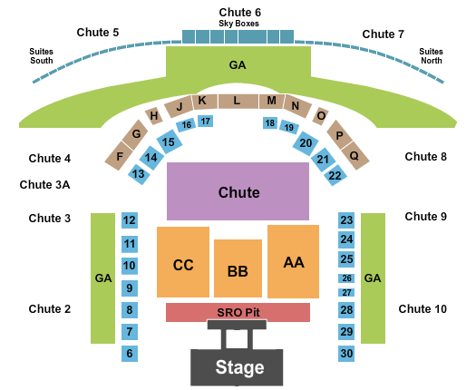 Stampede Arena - Greeley Toby Keith Seating Chart