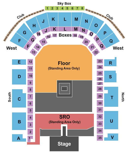 Stampede Arena - Greeley Seating Chart