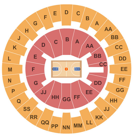 SimpliFi Arena At Stan Sheriff Center Basketball Seating Chart