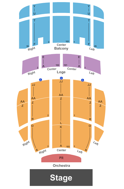 Stanley Theatre - Utica Endstage Seating Chart