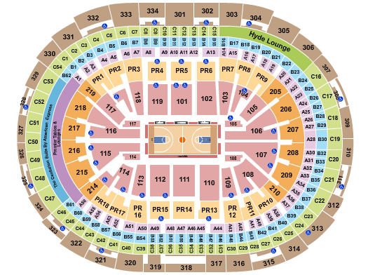 seating chart for Crypto.com Arena - Basketball Lakers RO - eventticketscenter.com