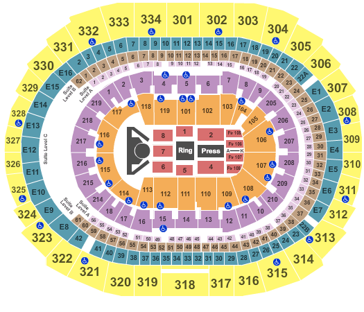 Crypto.com Arena Boxing (CONSULT MAPS TEAM BEFORE USING) Seating Chart