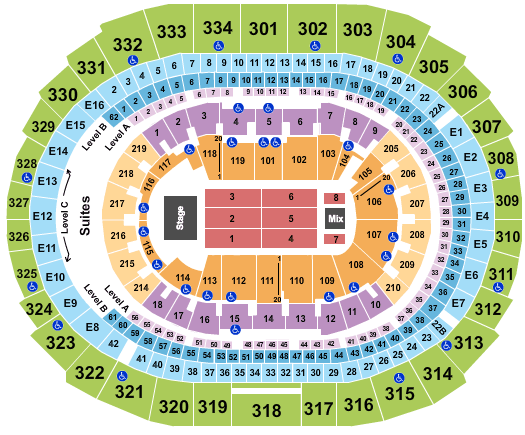 Staples Center Wrestling Seating Chart
