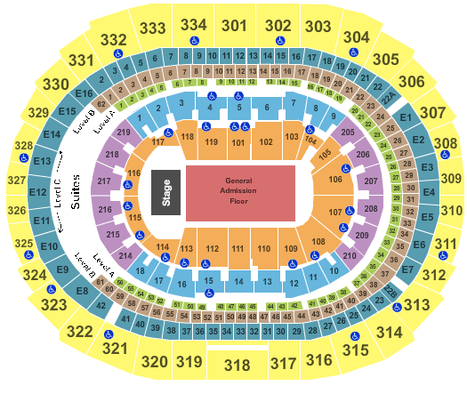 Staple Stadium Seating Chart