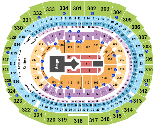 Crypto.com Arena Justin Bieber Seating Chart