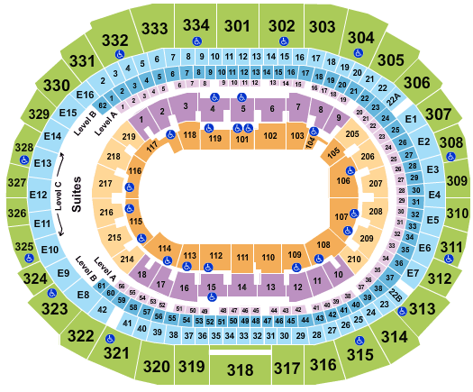seating chart for Crypto.com Arena - Open Floor - eventticketscenter.com
