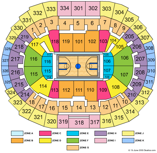 Crypto.com Arena Basketball Zone Seating Chart