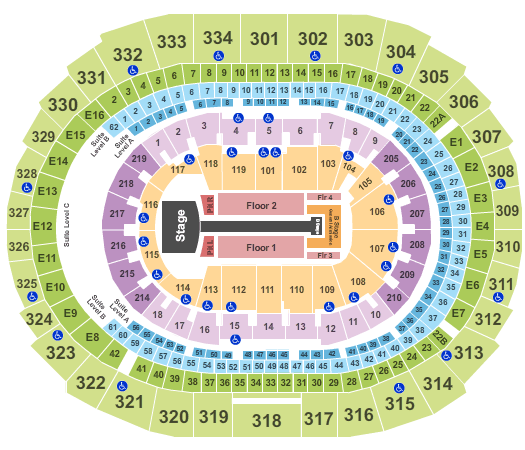 Crypto.com Arena Taylor Swift Seating Chart