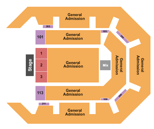 Star Of The Desert Arena at Primm Valley Resorts Endstage GA & Reserved Seating Chart