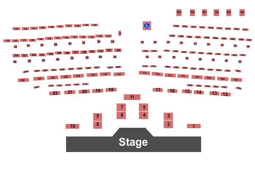 Main Showroom At StarDome Comedy Club End Stage Seating Chart
