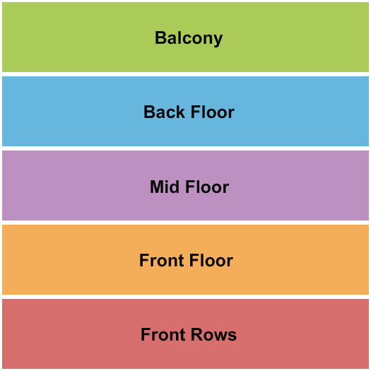 Starlite Room Floor/Balcony Seating Chart