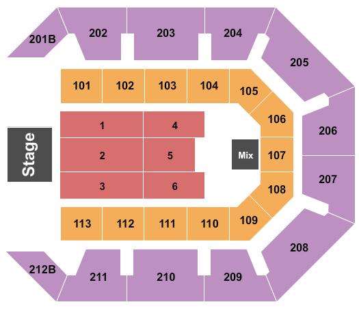 Star Of The Desert Arena End Stage Seating Chart