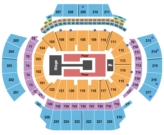 seating chart for State Farm Arena - GA - Ateez - eventticketscenter.com