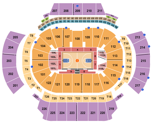 seating chart for State Farm Arena - GA - Basketball - eventticketscenter.com
