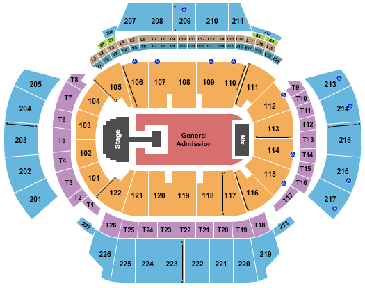 seating chart for State Farm Arena - GA - Blackpink - eventticketscenter.com