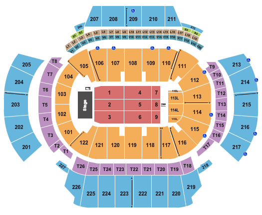 seating chart for State Farm Arena - GA - Elevation Worship - eventticketscenter.com