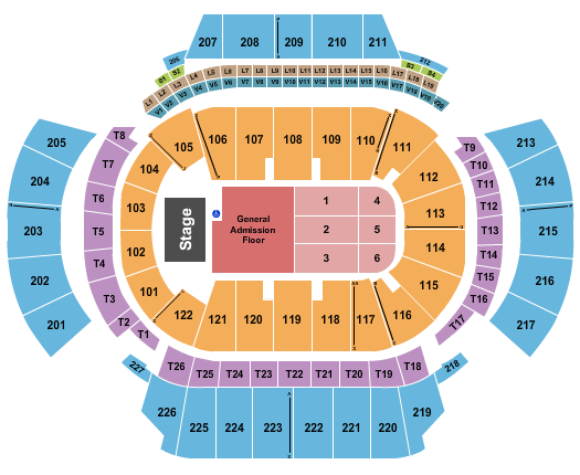 State Farm Arena - GA Endstage Front GA Floor Seating Chart