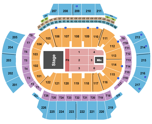 State Farm Arena - GA Endstage Pit Seating Chart