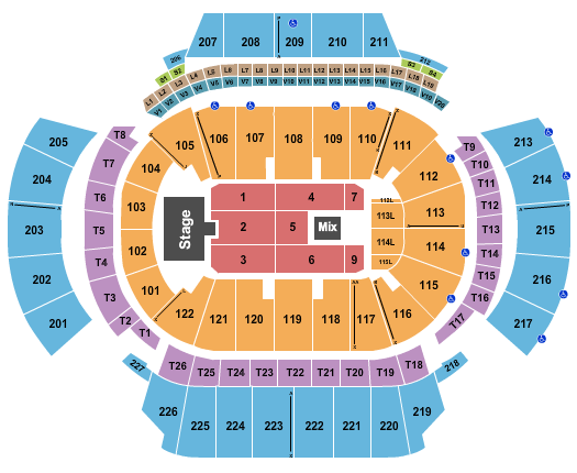 seating chart for State Farm Arena - GA - Keith Urban-2 - eventticketscenter.com