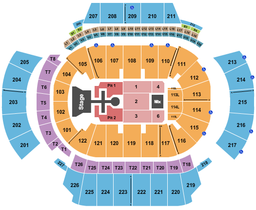 seating chart for State Farm Arena - GA - Maverick City - eventticketscenter.com