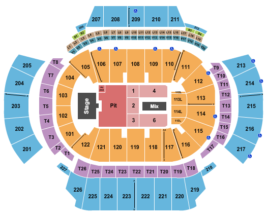 Pearl Jam State Farm Arena - GA Seating Chart